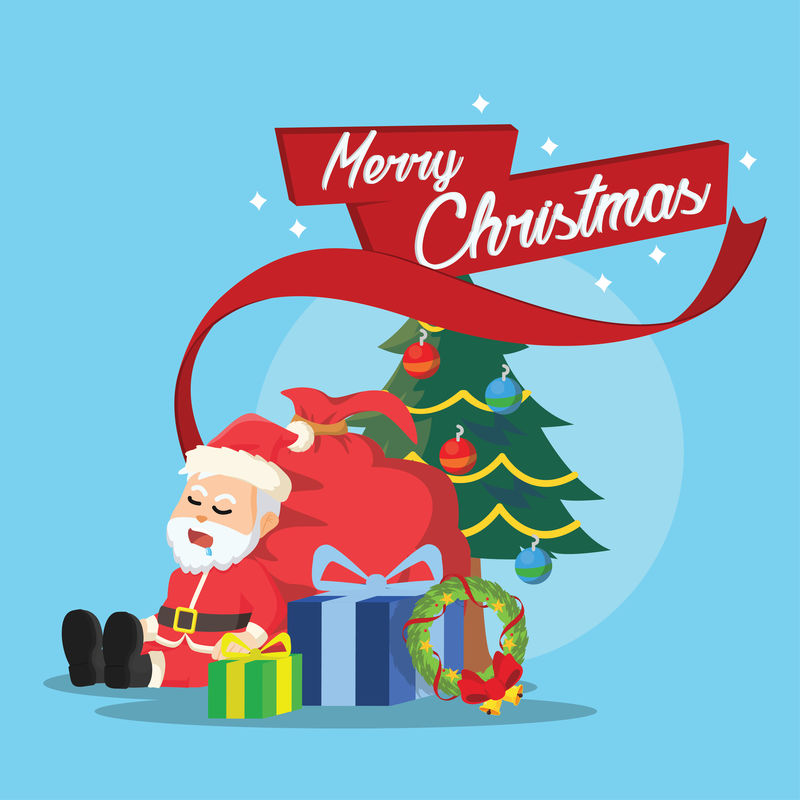 圣诞快乐插画设计