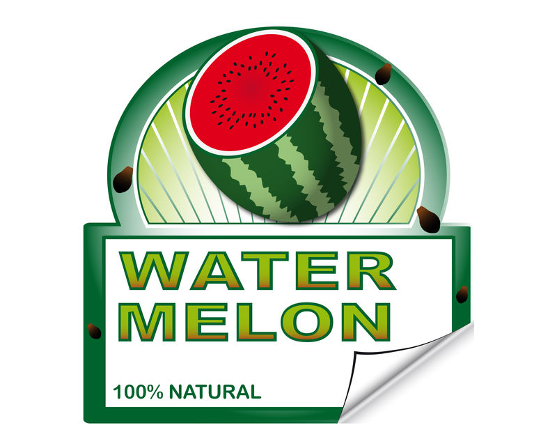 矢量有机苹果标签