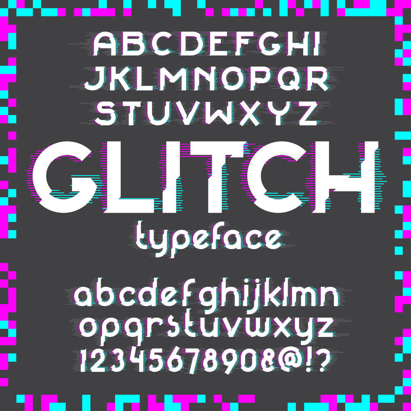 Glitch字体集