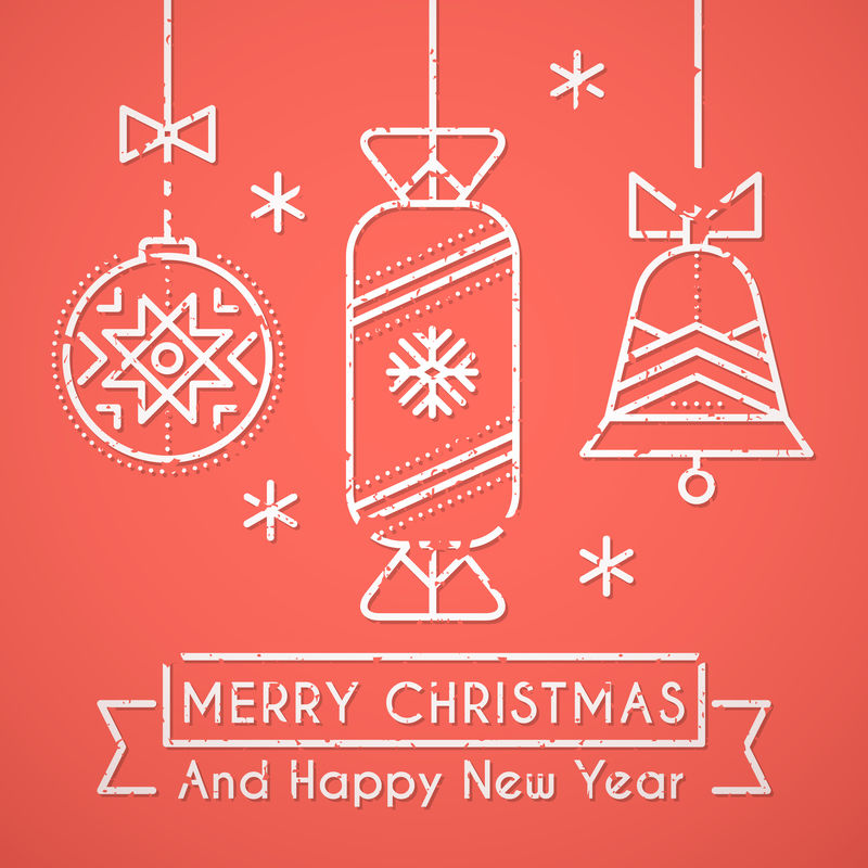 圣诞快乐新年贺卡模板