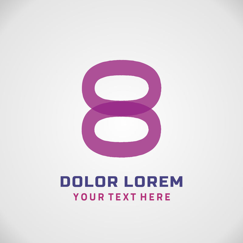 彩色抽象标志和图标模板编号8