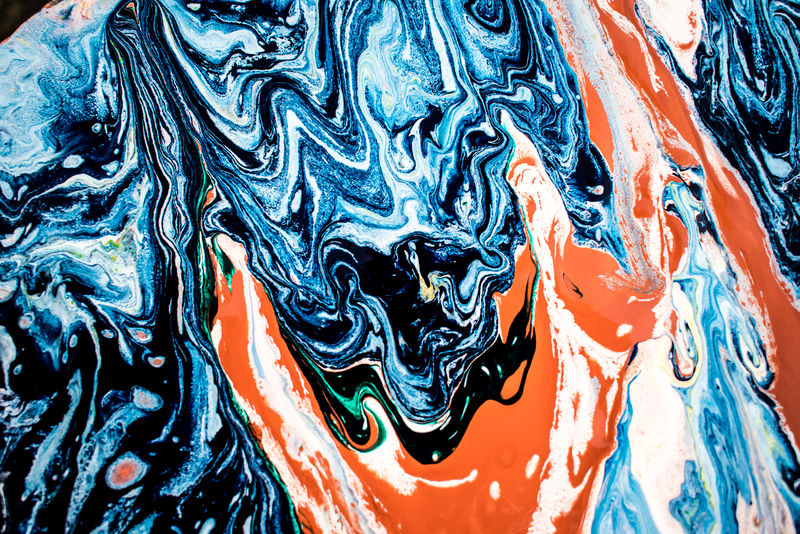 抽象艺术背景-有机色流用作现代创意背景