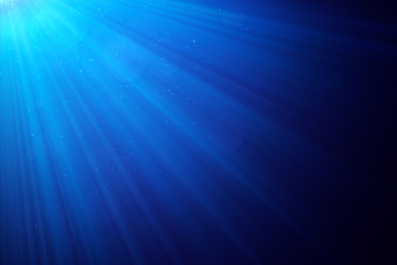 水下背景-水下蓝色-带波纹和波浪灯