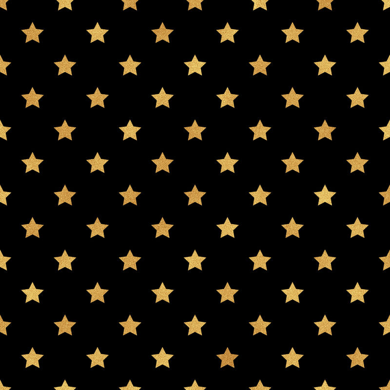 无缝仿古调色板黑色和金色不规则星形图案