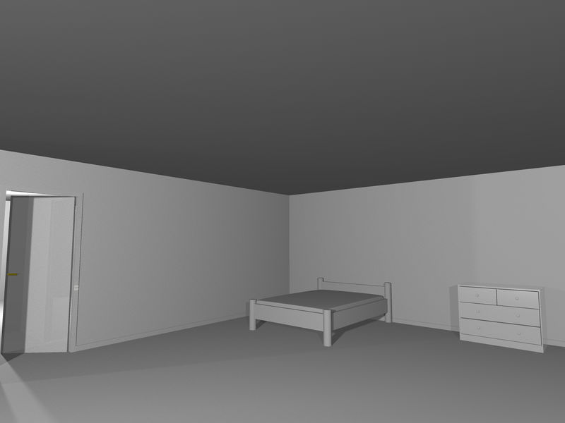 三维白色室内设计