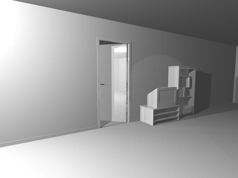 三维白色室内设计