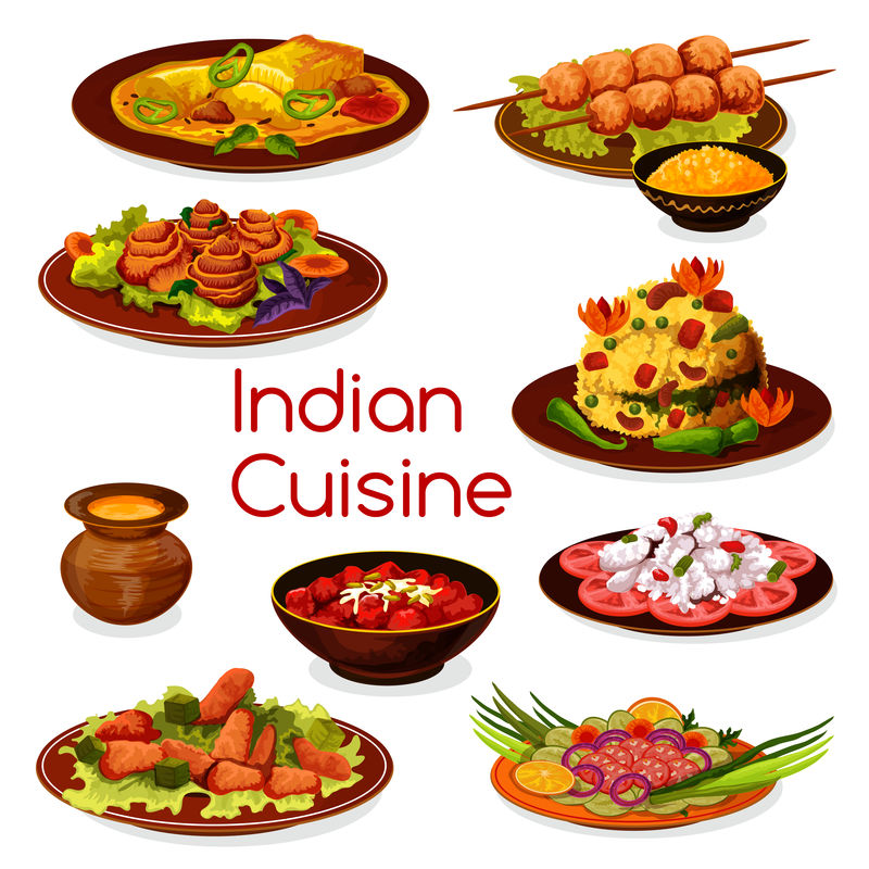 印度菜素食和肉类