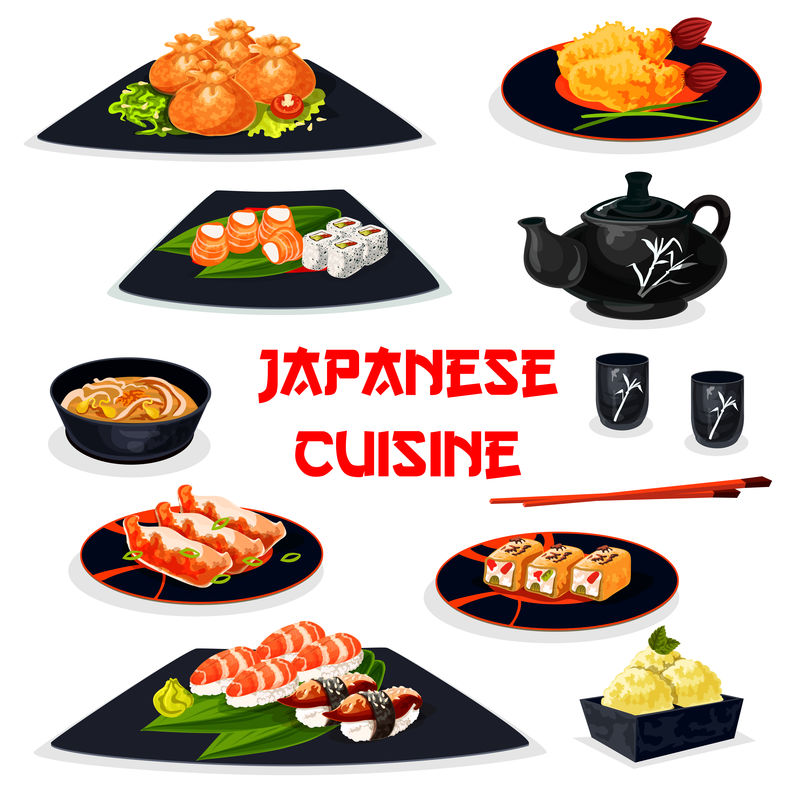 日本料理传统亚洲食品的标志