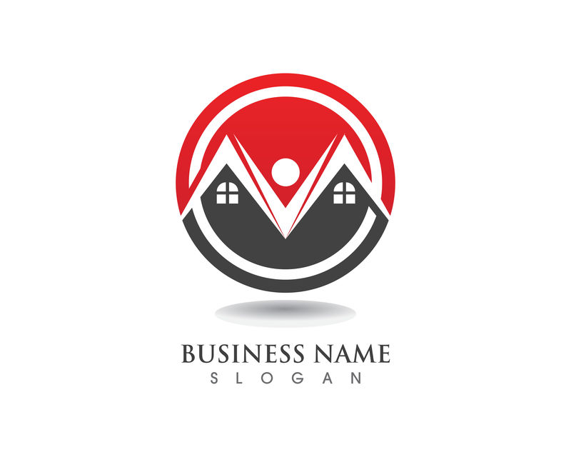 建筑物标志和符号图标模板