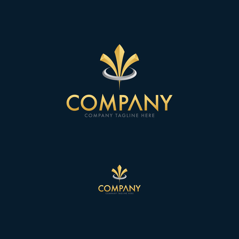 创意珠宝和花卉标识模板