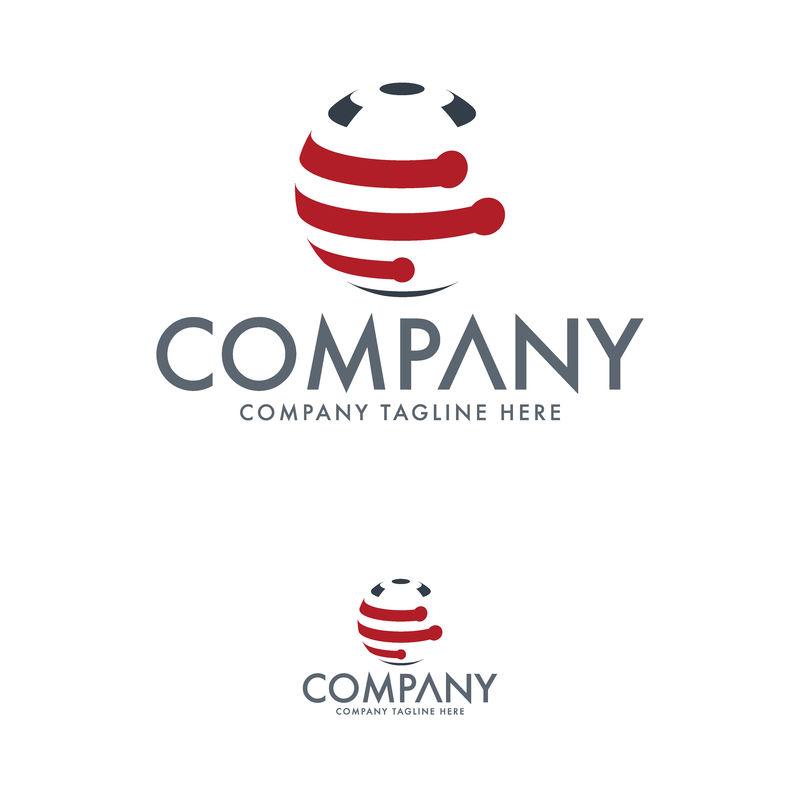 创意地球技术标志模板