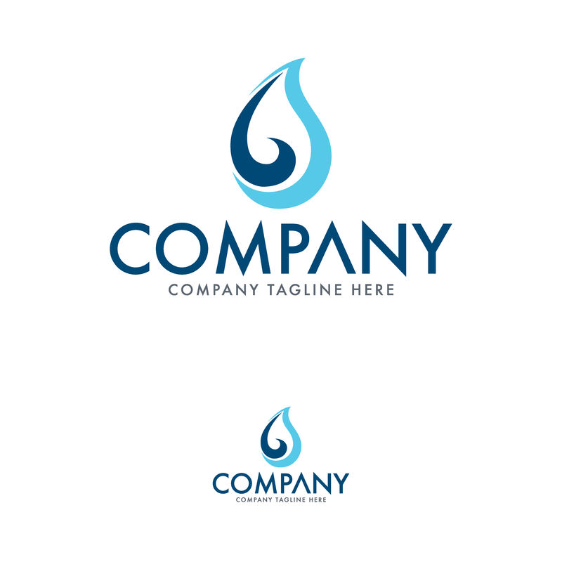 水滴标志设计模板