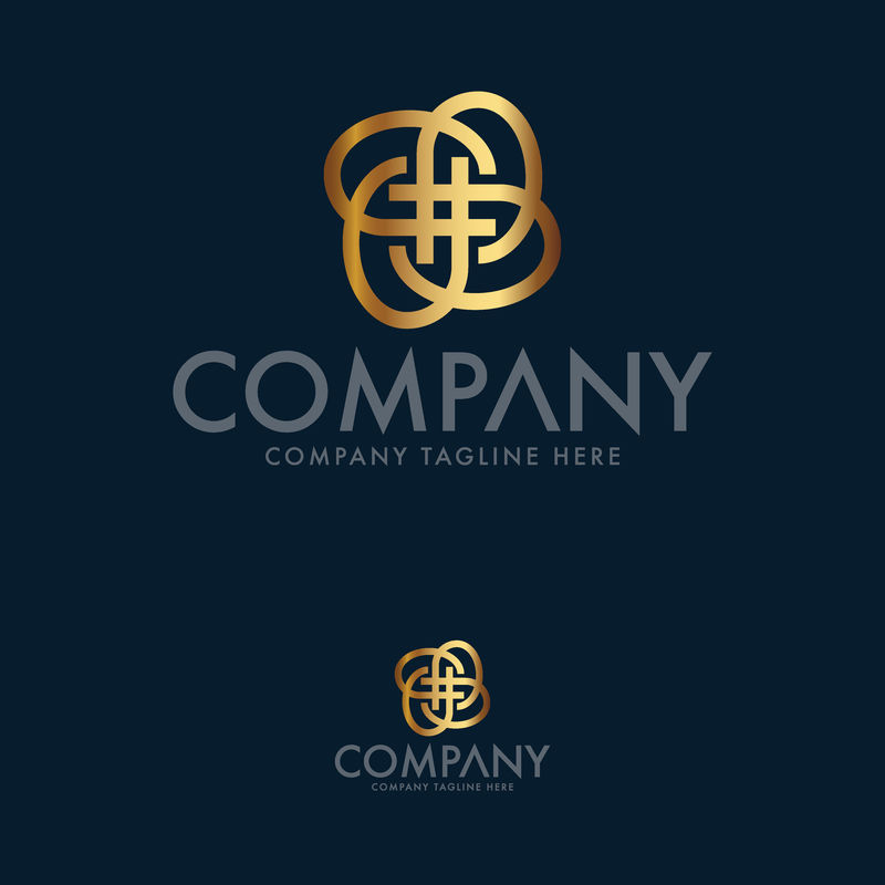 圆圈字母C标志设计模板