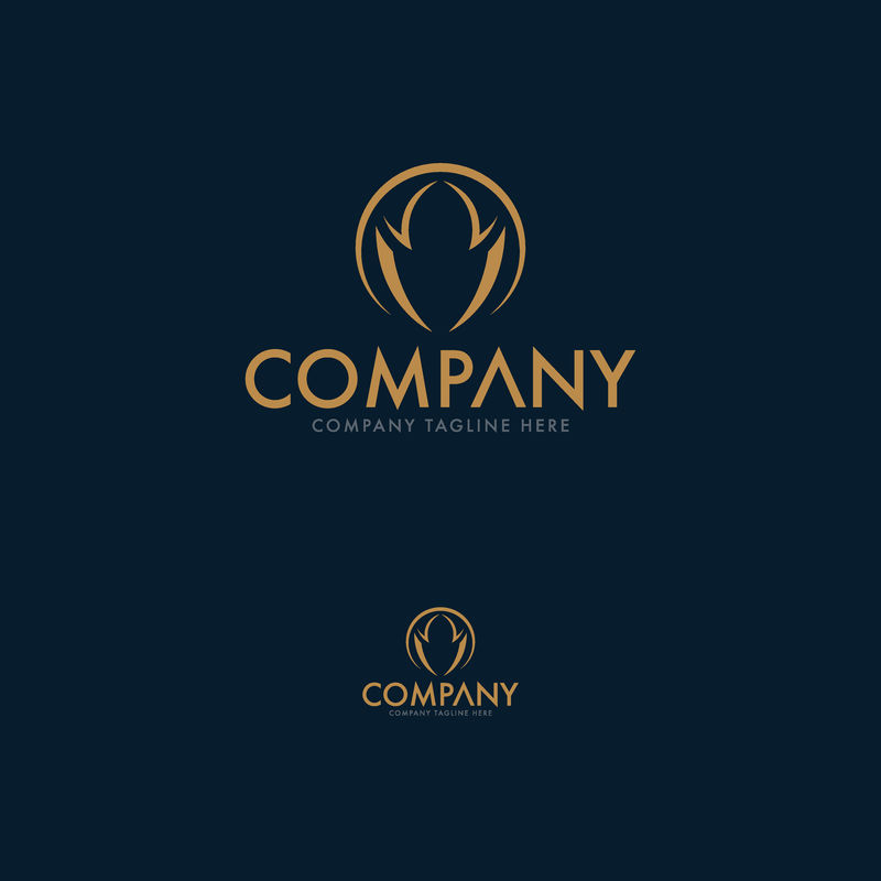 创意郁金香和花卉标志模板