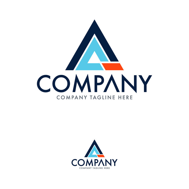 创意三角和字母标志模板