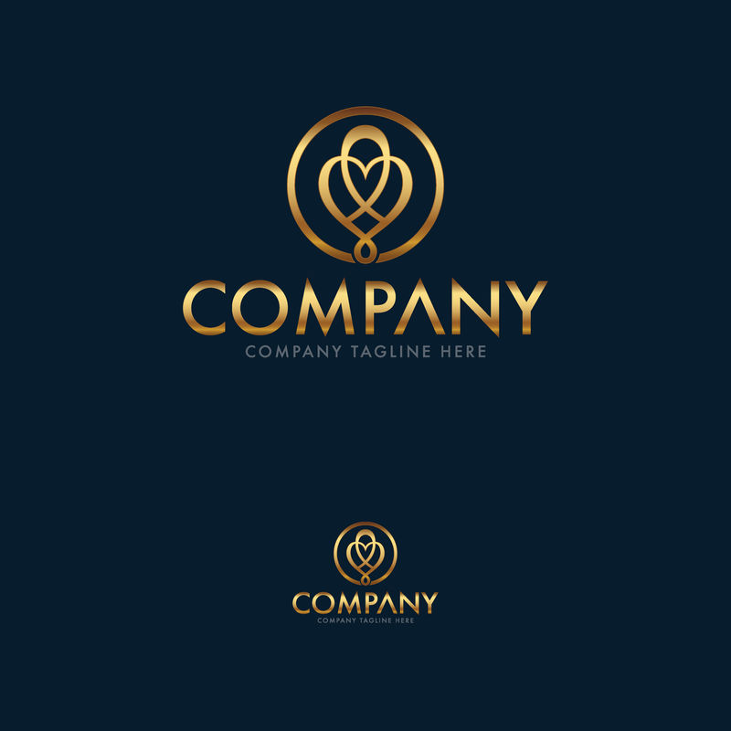 奢华花卉珠宝标志模板