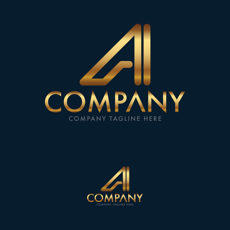 字母A标志设计模板