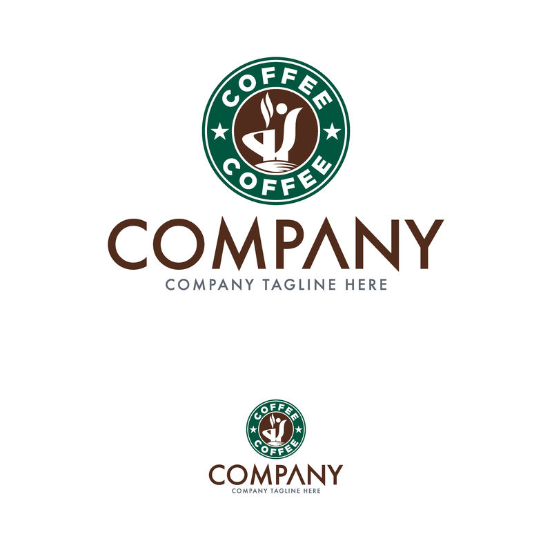 现代咖啡标志设计模板
