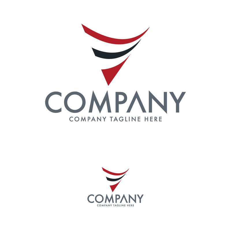 创意字母V标志设计模板