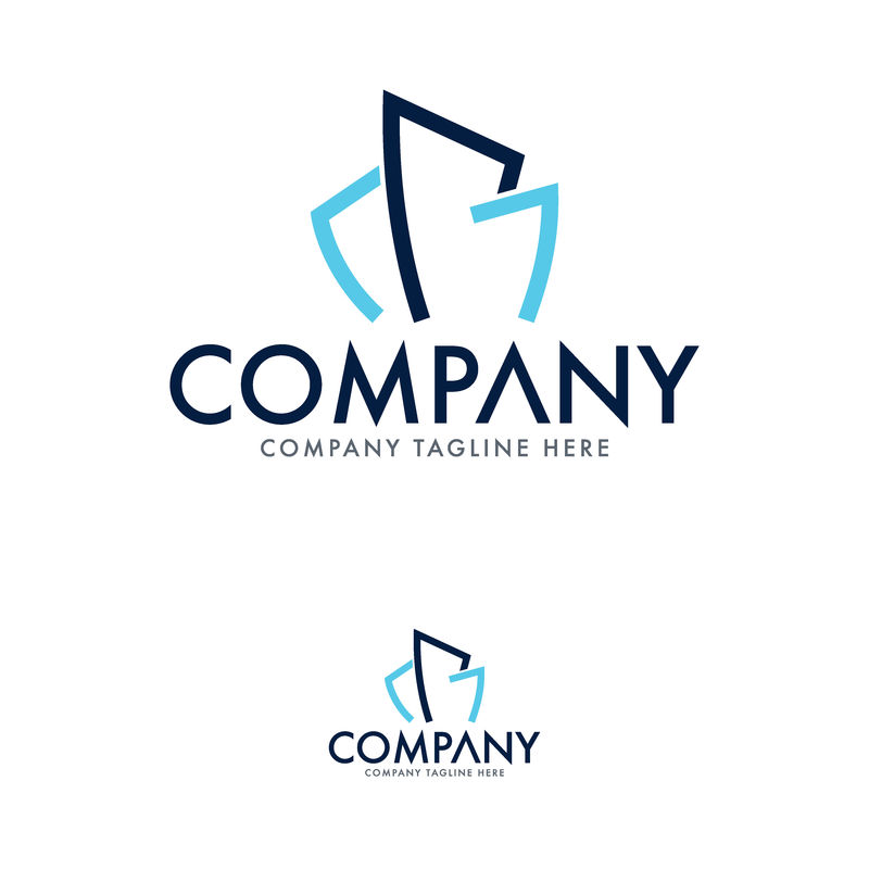 现代抽象G标志模板