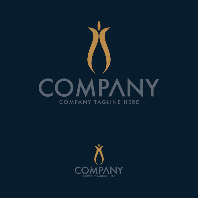 奢华郁金香标志设计