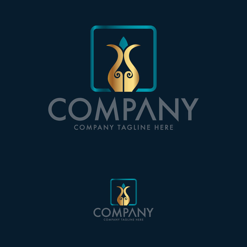 创意郁金香标志设计模板