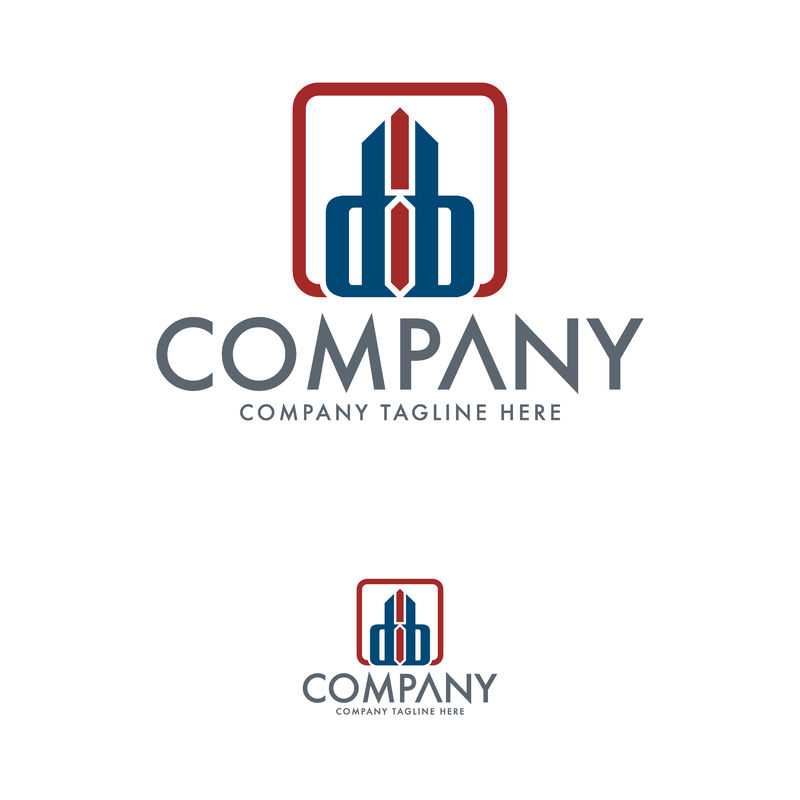 信汇及房屋抽象房地产、建筑及建筑标志设计模板-构建矢量轮廓