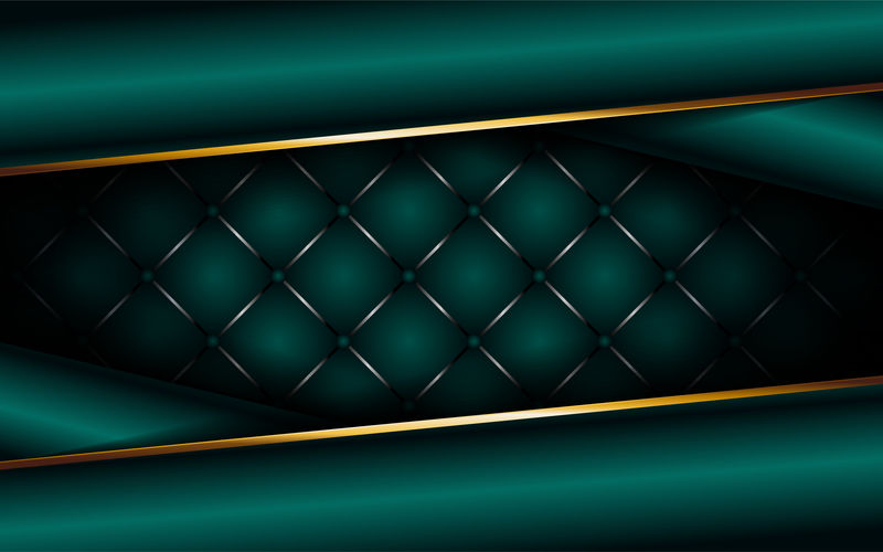 带有重叠层的豪华深绿色背景