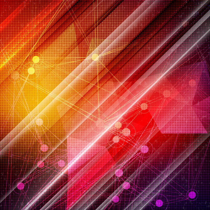 抽象复古半色调点状背景。彩色矢量图。现代墙纸。聚会传单或海报背景