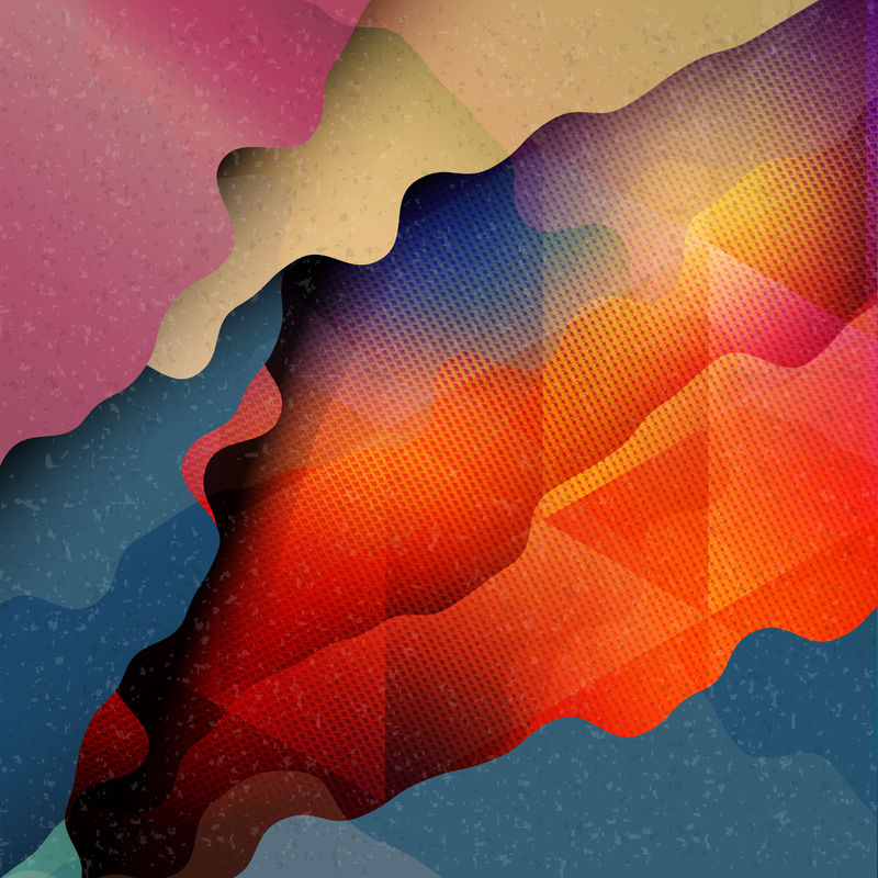 抽象复古半色调点状背景。彩色矢量图。现代墙纸。聚会传单或海报背景