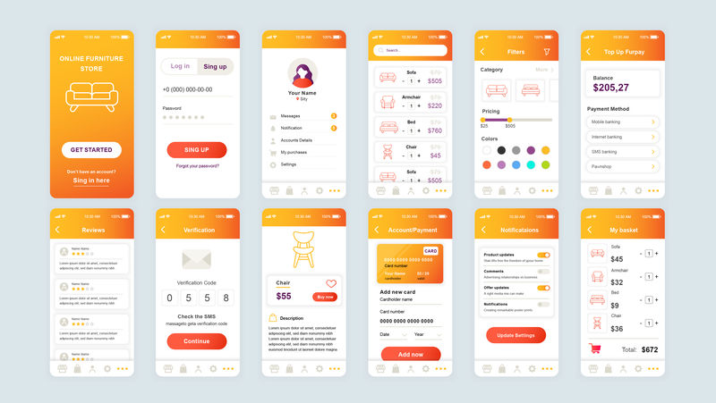 用于设计响应式网站、移动应用程序和用户界面的通用UI工具包-深蓝色背景