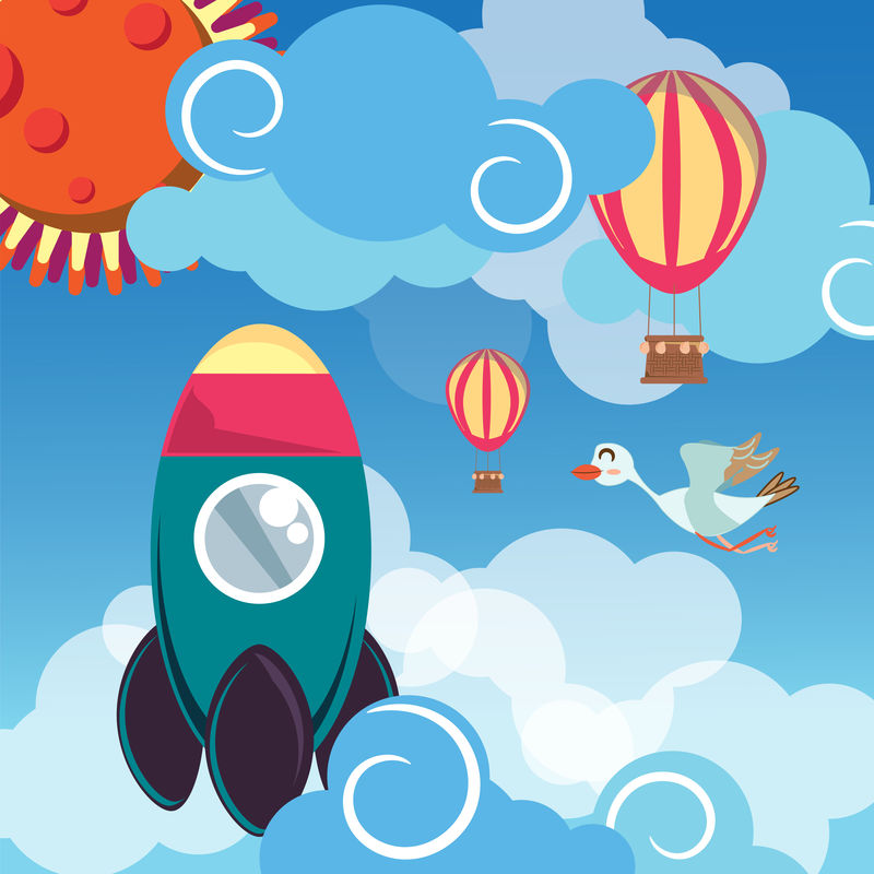 矢量宇宙行星插图