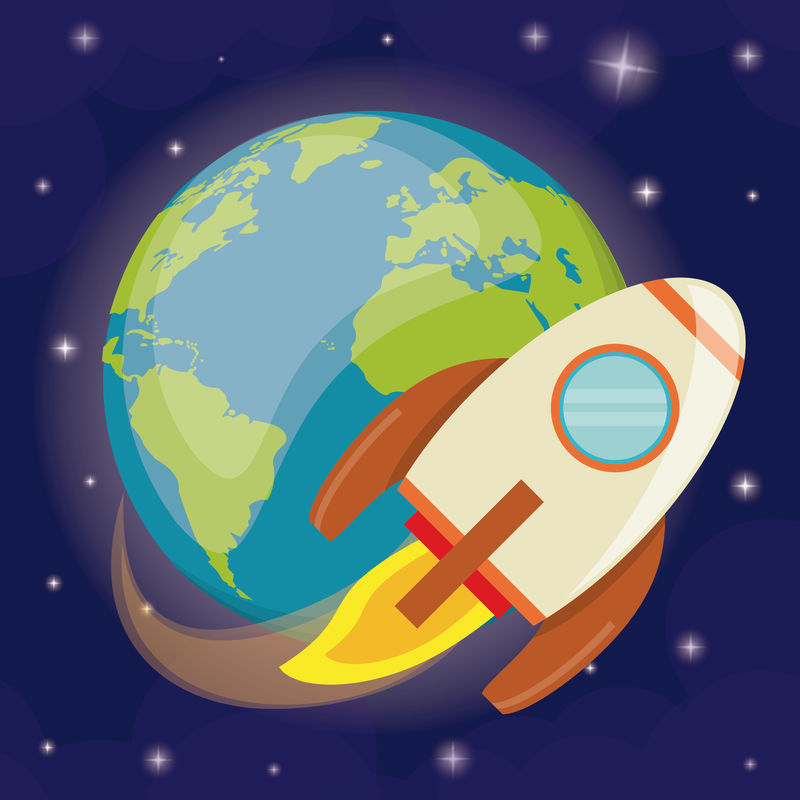 地球火箭轨道，