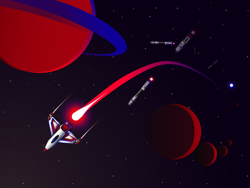 矢量宇宙行星插图