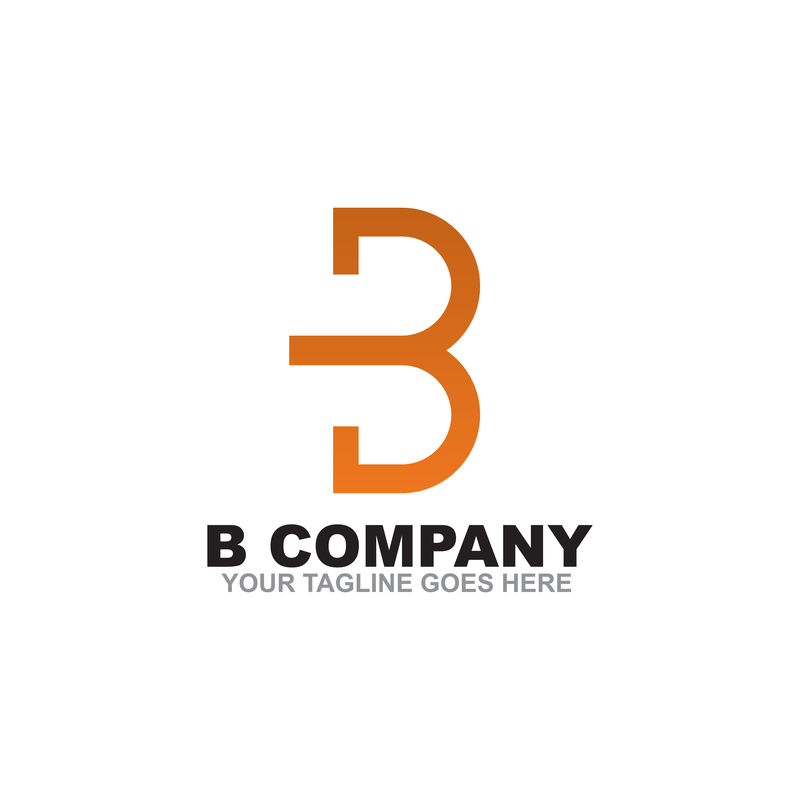 b字母初始标志设计矢量模板