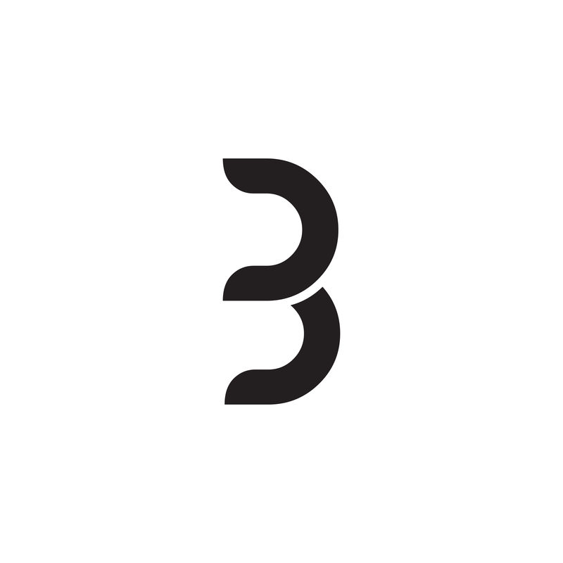 b字母初始标志设计矢量模板
