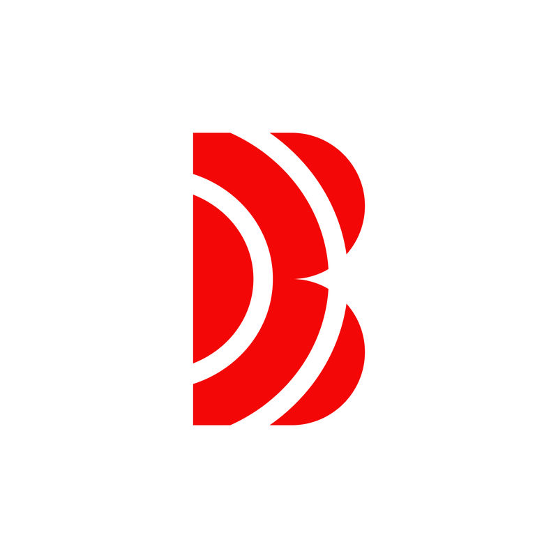 b字母初始标志设计矢量模板