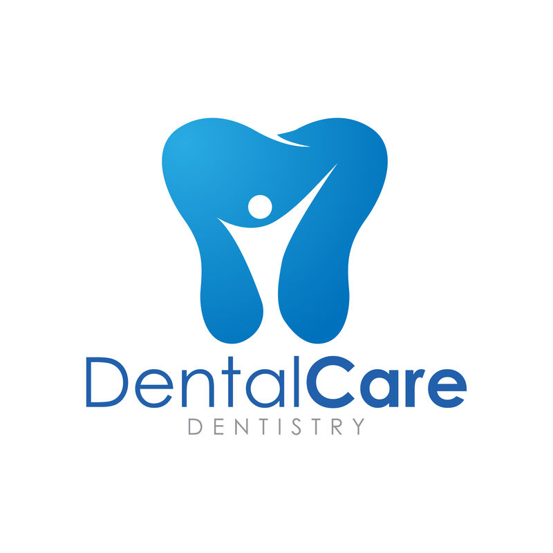 现代优雅的保健牙科标志。