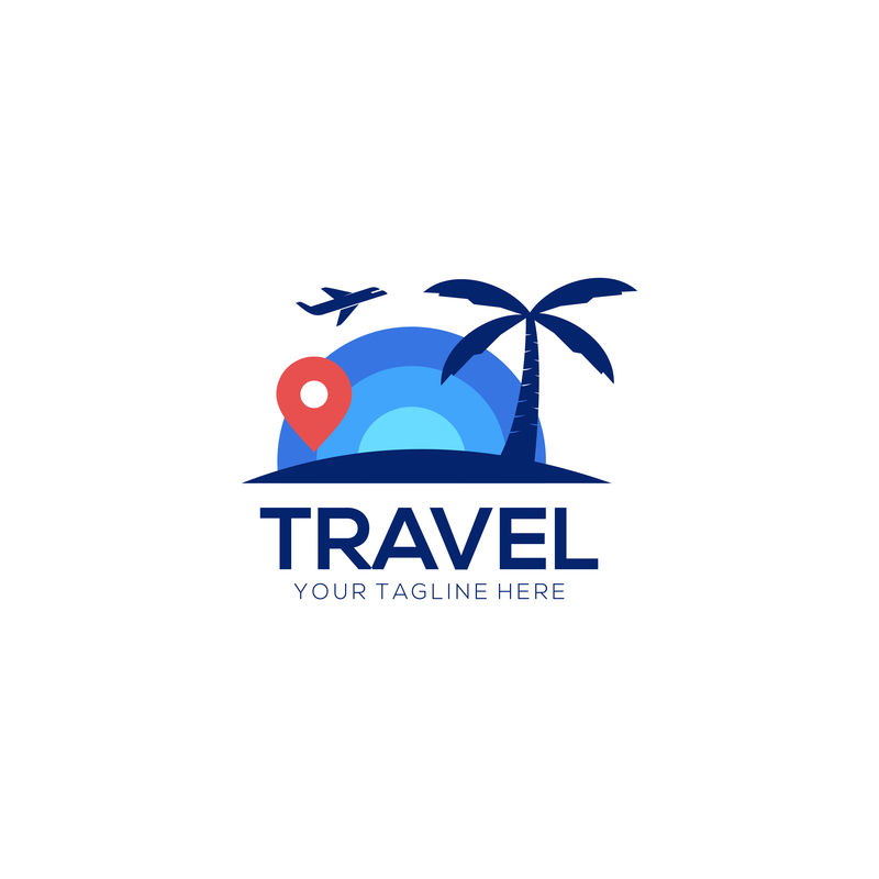 旅行社标志股票图片