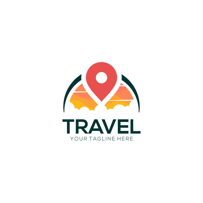 旅行社标志股票图片