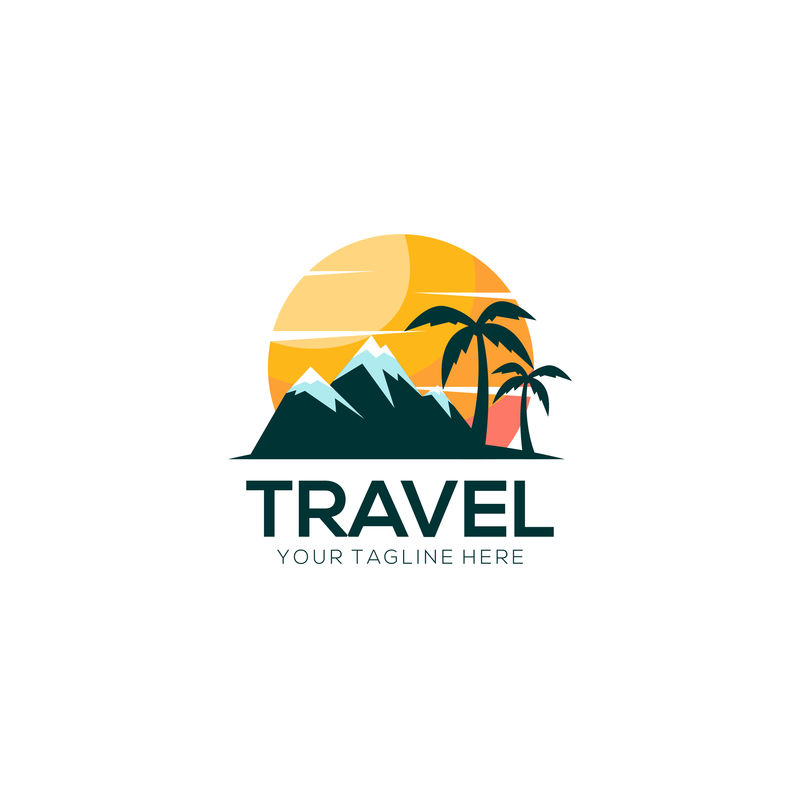 旅行社标志股票图片