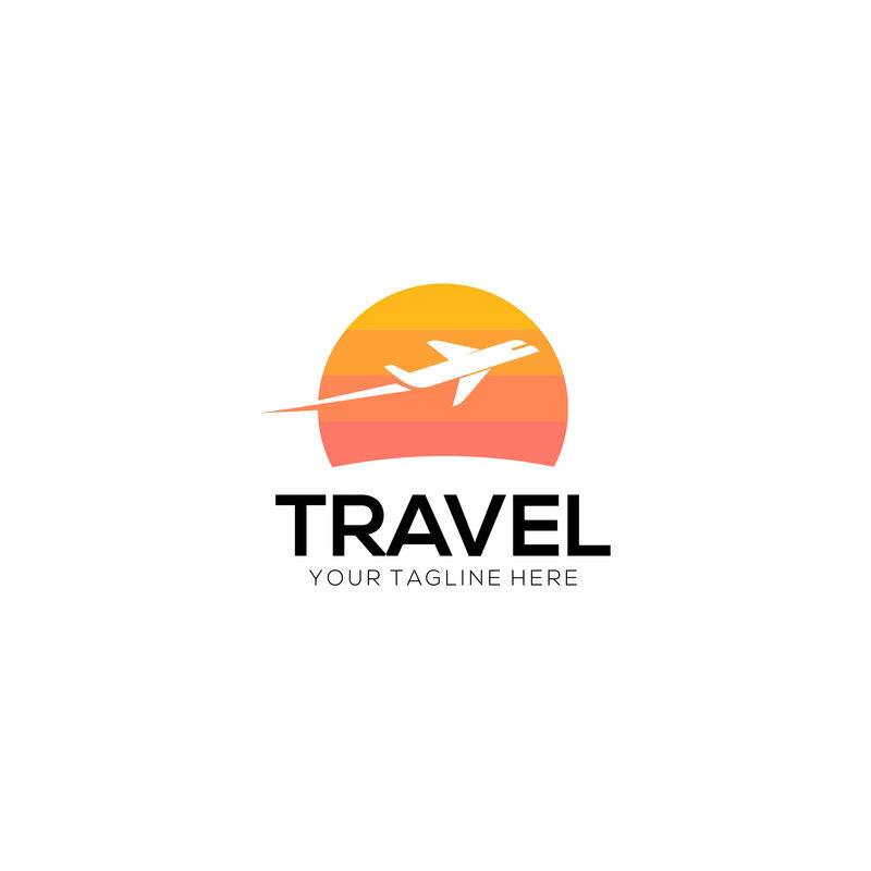 旅行社标志股票图片