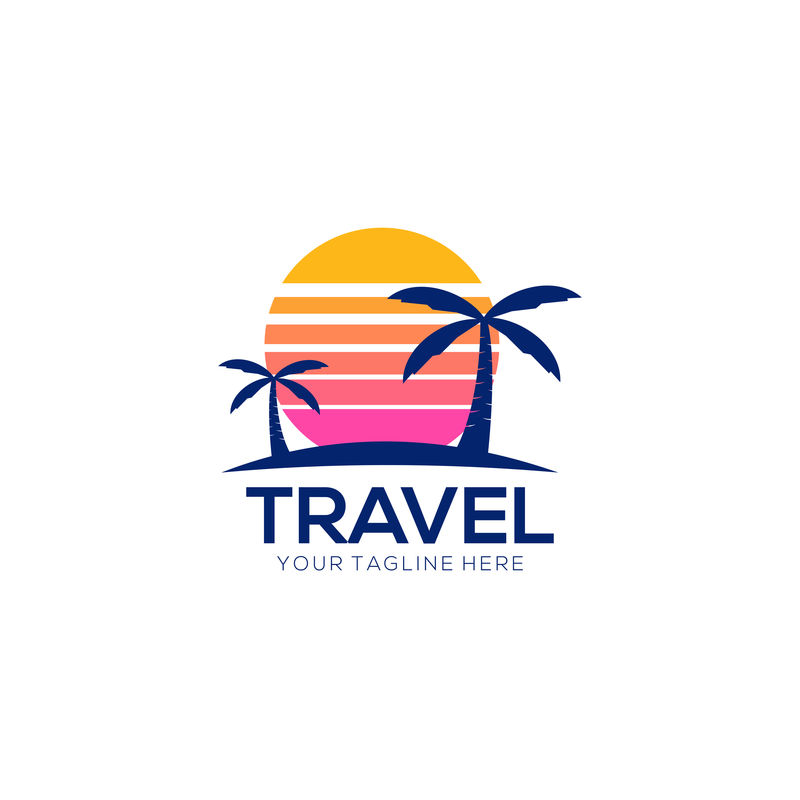 旅行社标志股票图片