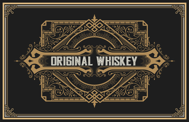 老威士忌标签