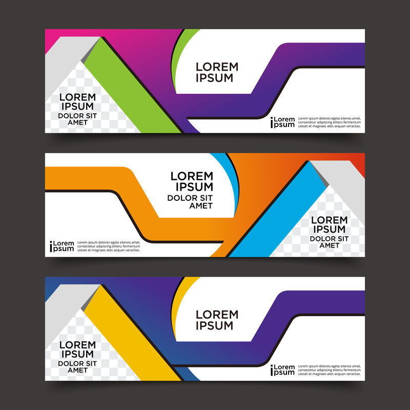 现代横幅模板-横幅广告