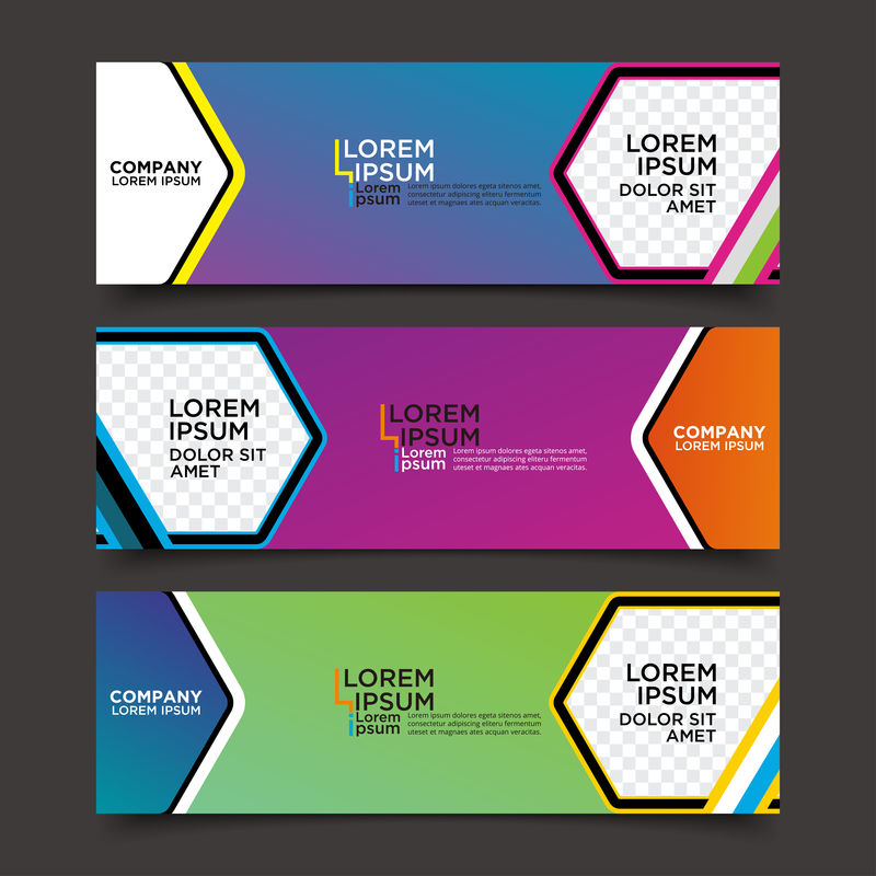 横幅背景-现代矢量设计-矢量