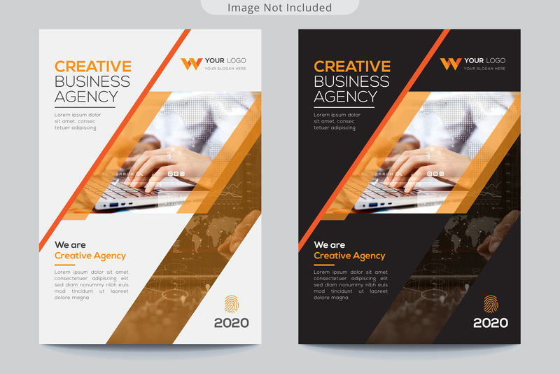 宣传册版面设计范本矢量设计-杂志小册子覆盖抽象背景