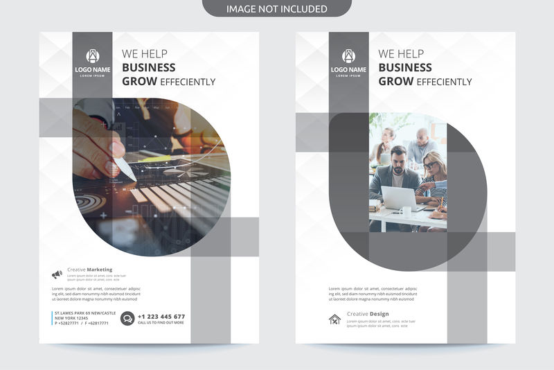 封面设计手册-矢量模板传单-年度报告-演示文稿-A4大小的杂志-商业模型-抽象几何背景