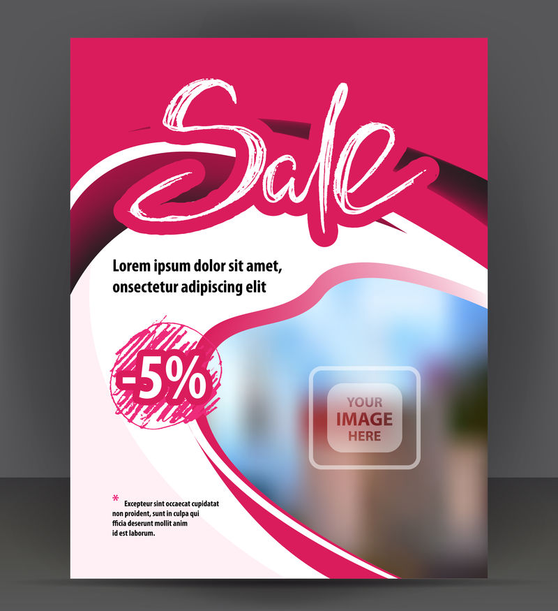 销售传单矢量打印模板-小册子、封面布局设计、小册子字母格式说明