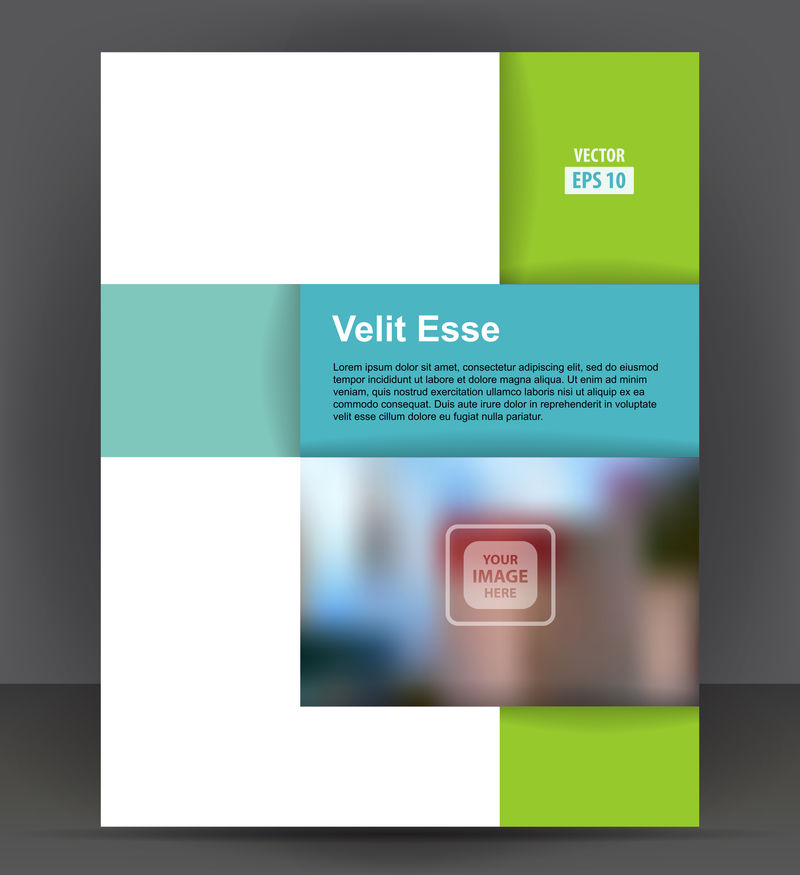 宣传手册、封面设计、印刷样板、小册子矢量插图